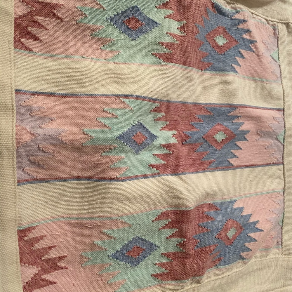 Blue / Pink / Cream Pair of Cushion Covers - SW Th